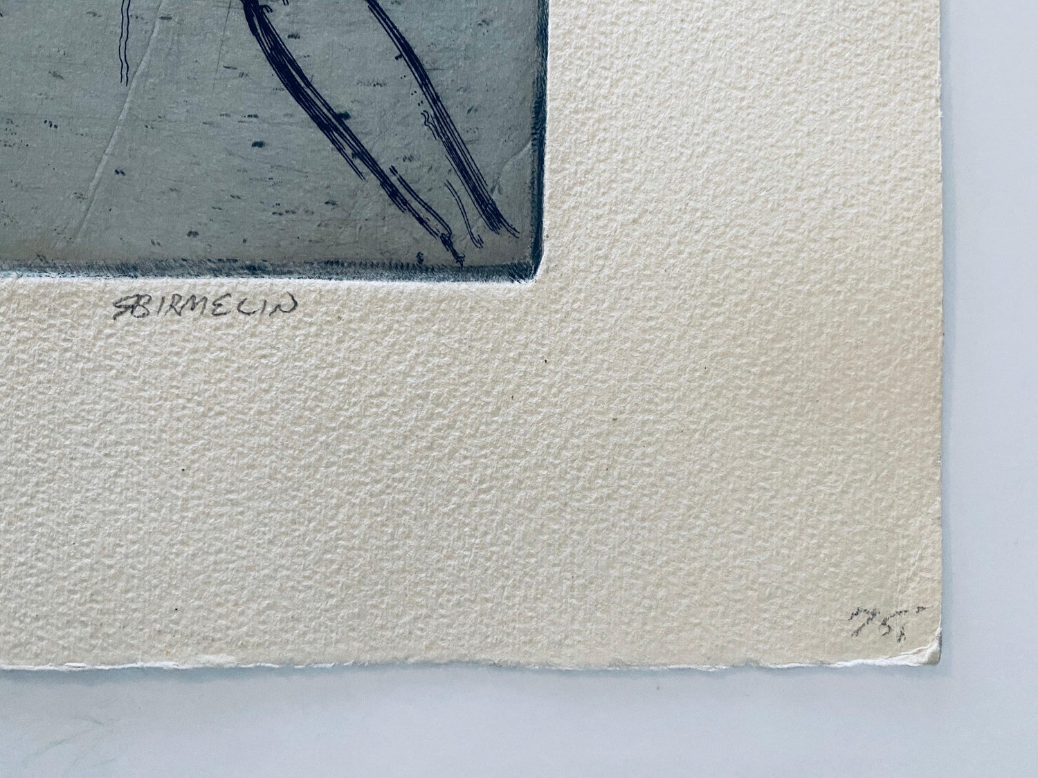 Falling Figure, American Modernist Abstract Etching