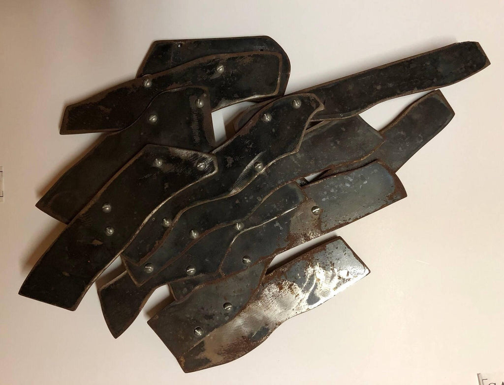 Abstract Expressionist Patinated Metal Assemblage Sculpture Steel, Nuts, Bolts