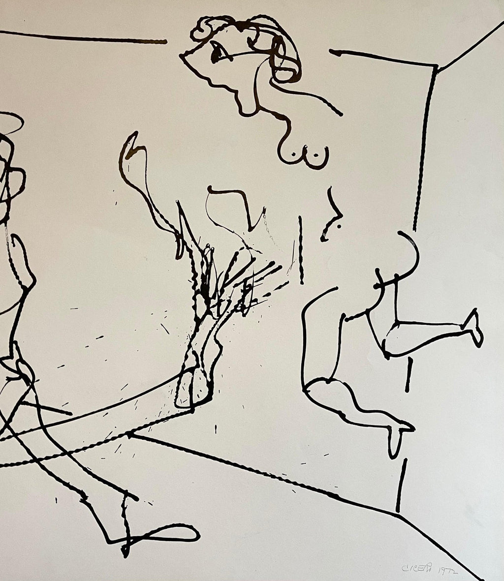 New York School Abstract Expressionist Drawing Watercolor Painting Carmen Cicero