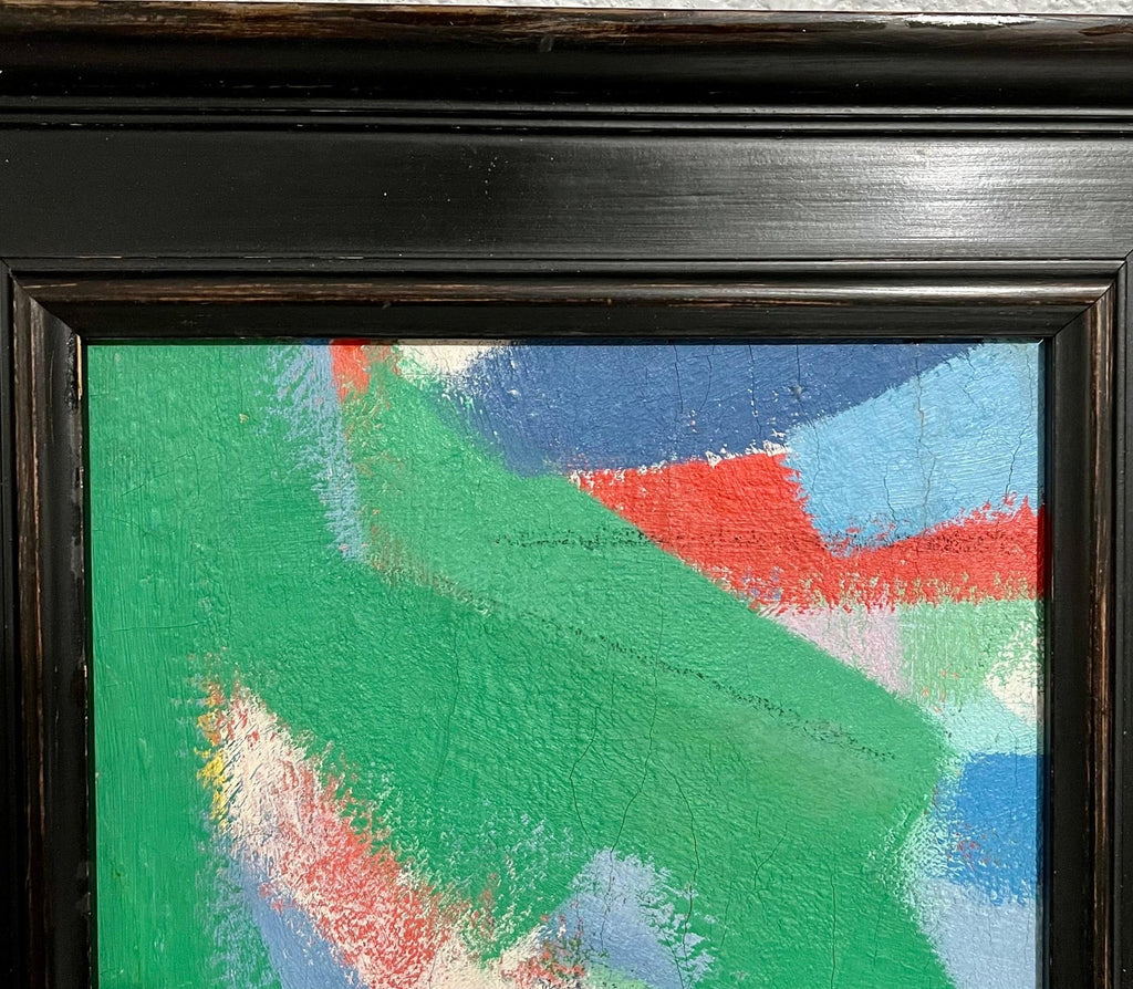 Bold German American Abstract Expressionist Color Field Oil Painting Carl Holty
