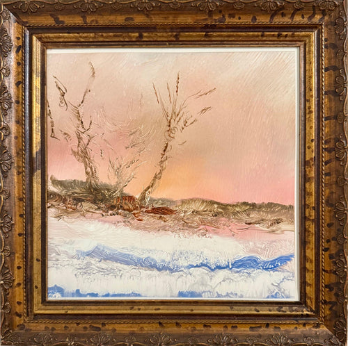 Abstract Impressionist Sunset in December Oil Painting Reginald Pollack