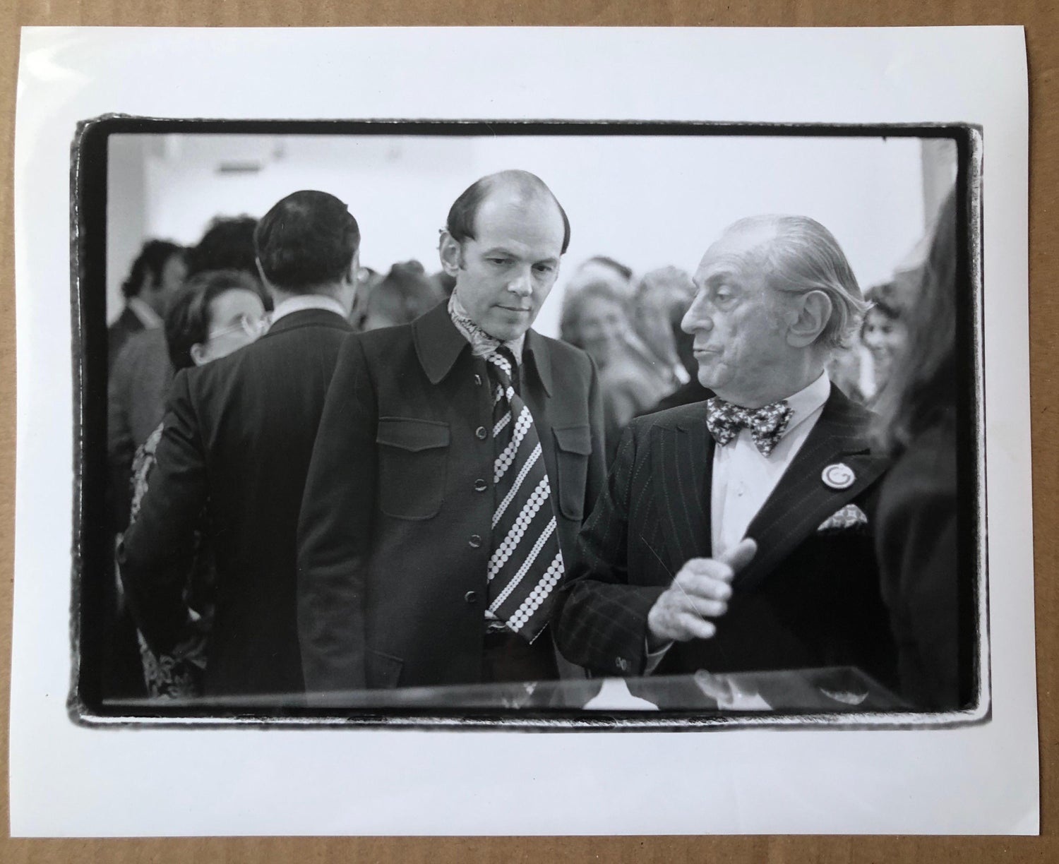 Vintage Print Silver Gelatin Signed Photograph Sidney Janis, Conrad Janis, NYC
