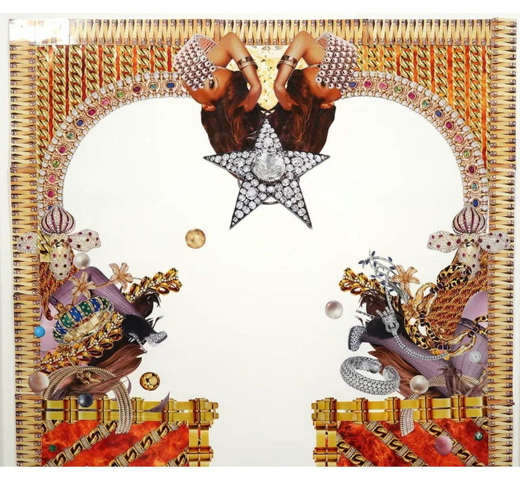 Original Collage Rashaad Newsome Power & Periphery Nigeria Marlborough Gallery