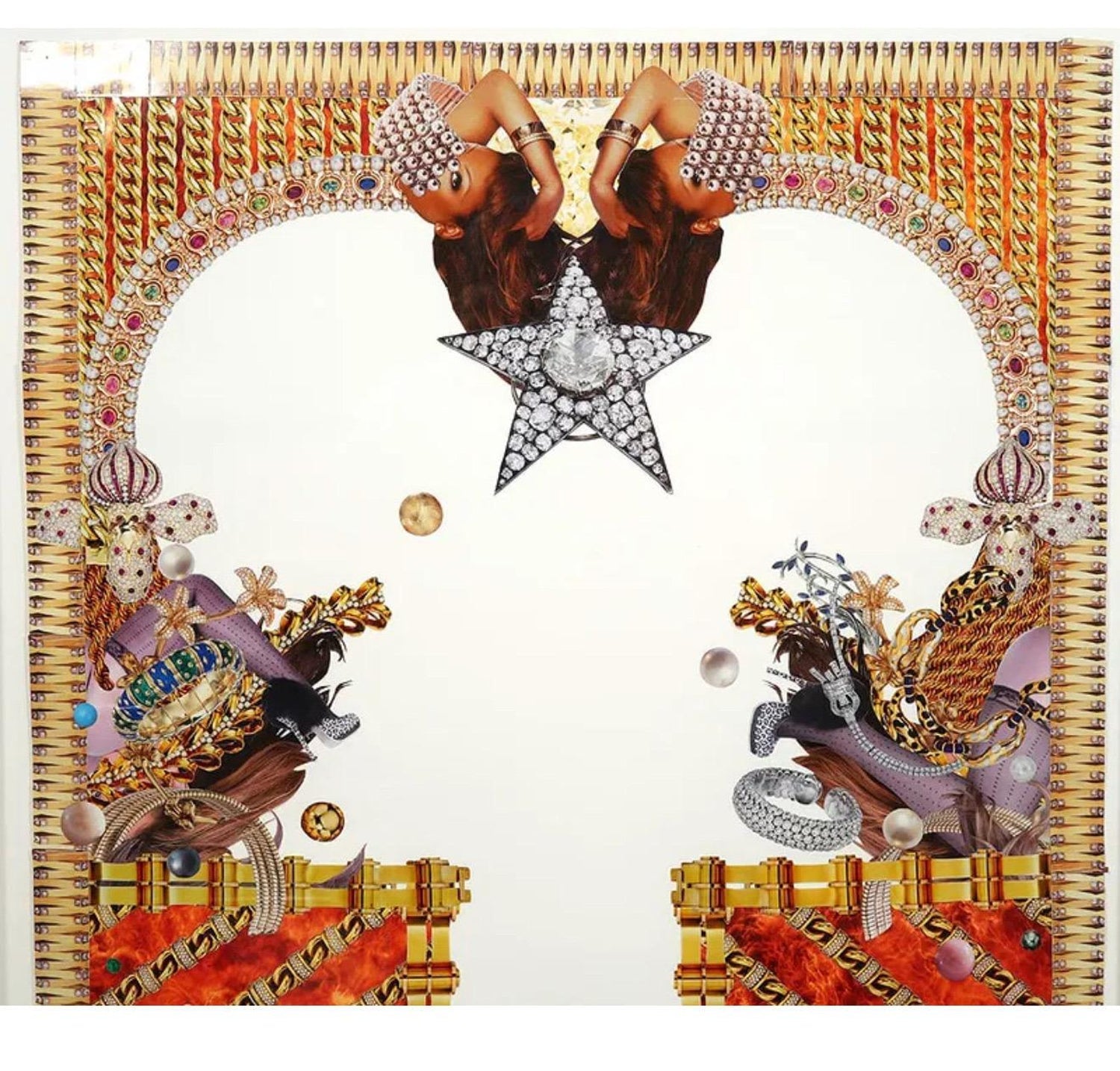 Original Collage Rashaad Newsome Power & Periphery Nigeria Marlborough Gallery