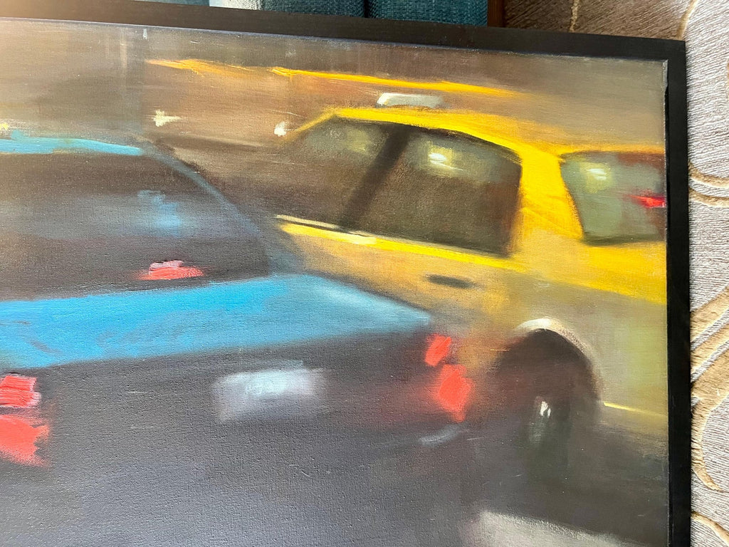 Large Suong Yangchareon Thai American Photorealist LA California Street Painting
