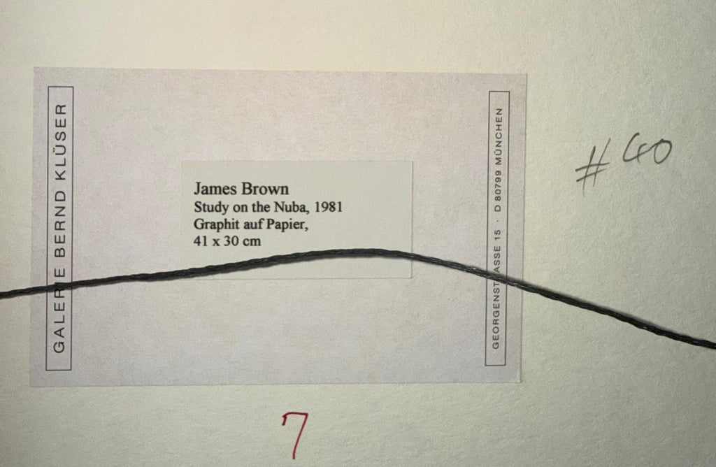 Nuba 1981 Graphite Drawing on Brown Paper James Brown Galerie Bernd Kluser