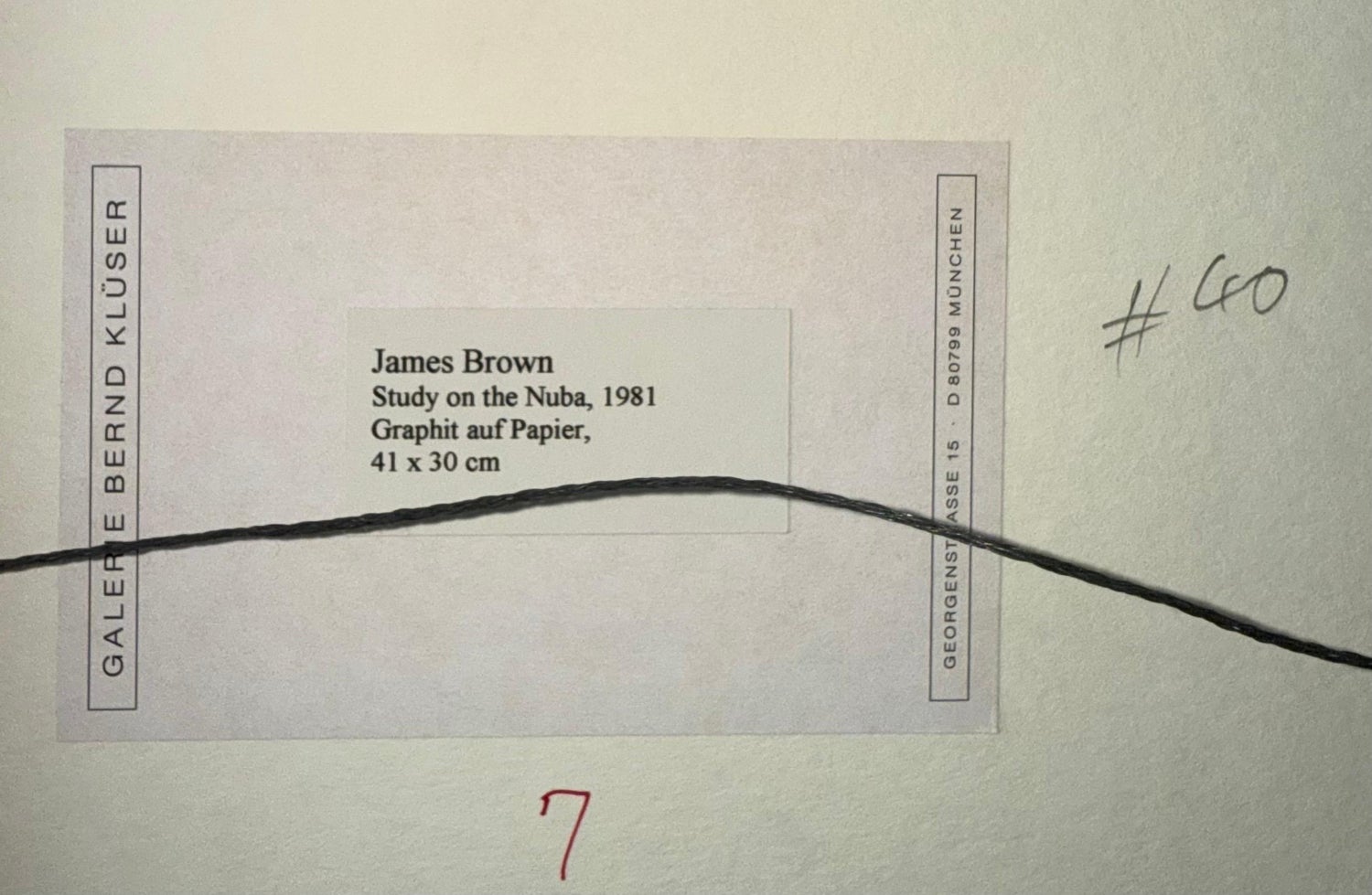 Nuba 1981 Graphite Drawing on Brown Paper James Brown Galerie Bernd Kluser