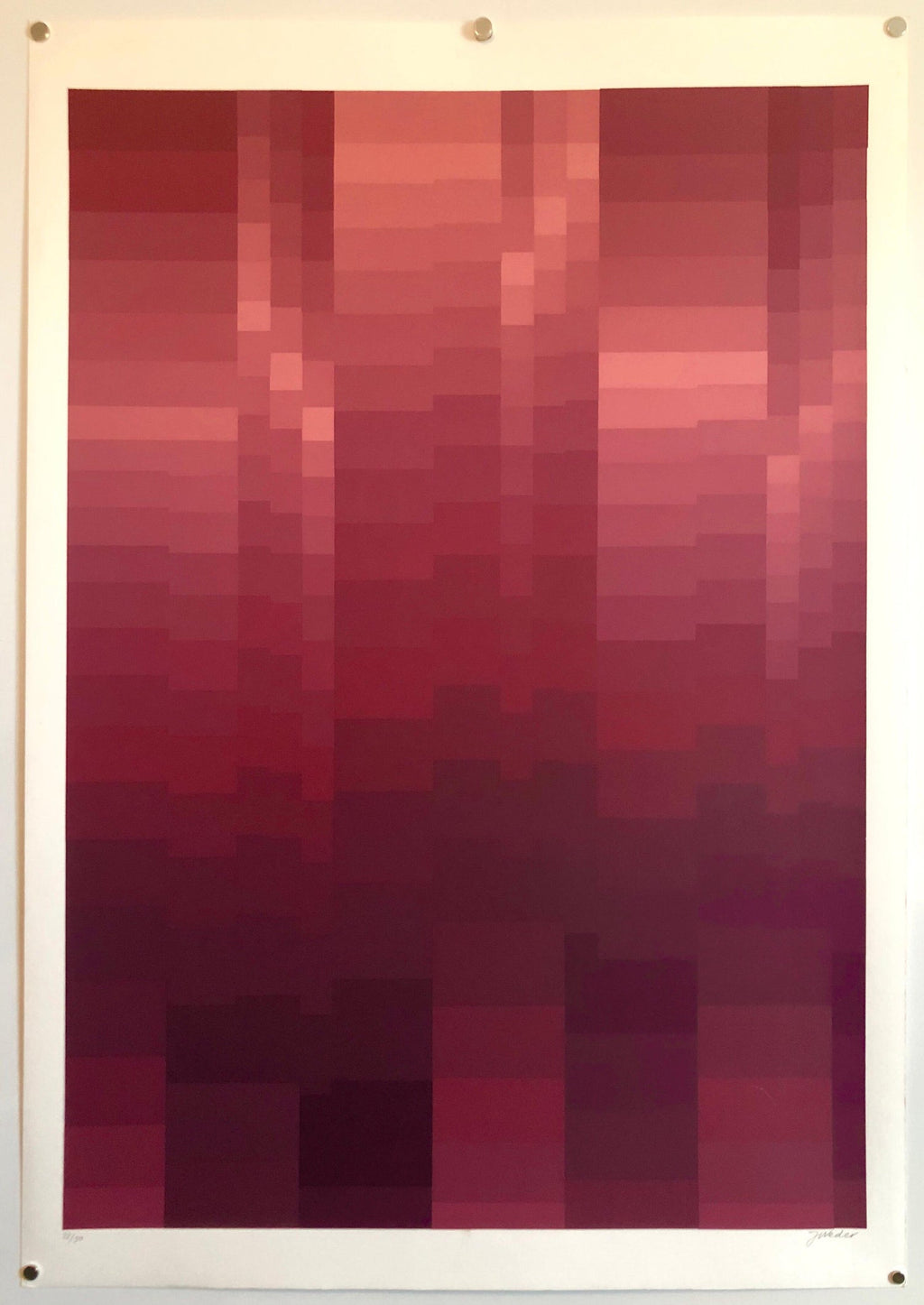 Swiss Artist Large Color Symphony Silkscreen Serigraph Print Kinetic Op Art