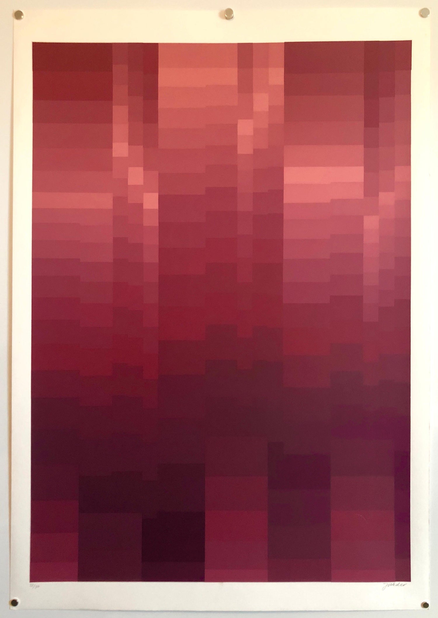 Swiss Artist Large Color Symphony Silkscreen Serigraph Print Kinetic Op Art