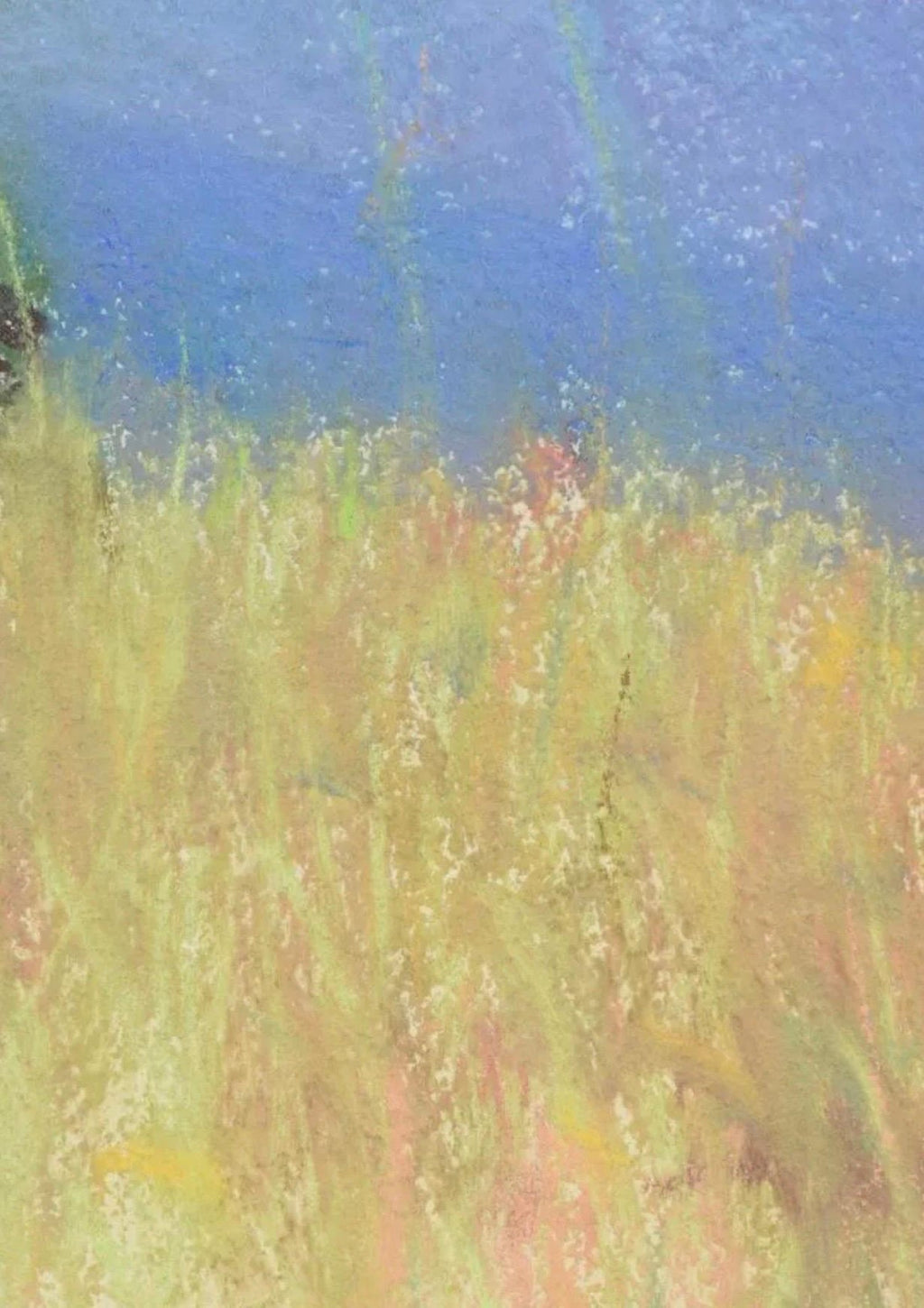 Large Pastel Landscape Purple Mountains Landscape American Modernist Painting