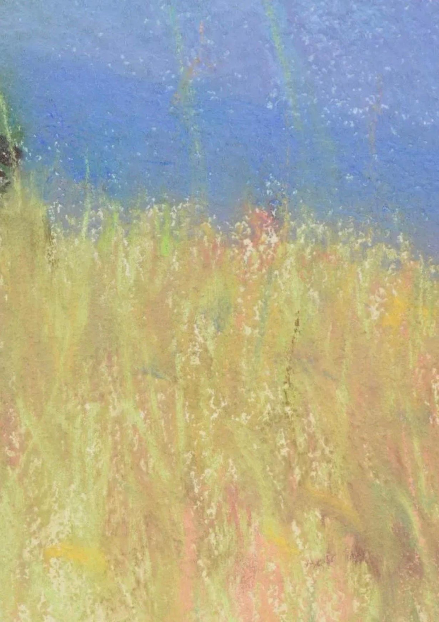 Large Pastel Landscape Purple Mountains Landscape American Modernist Painting