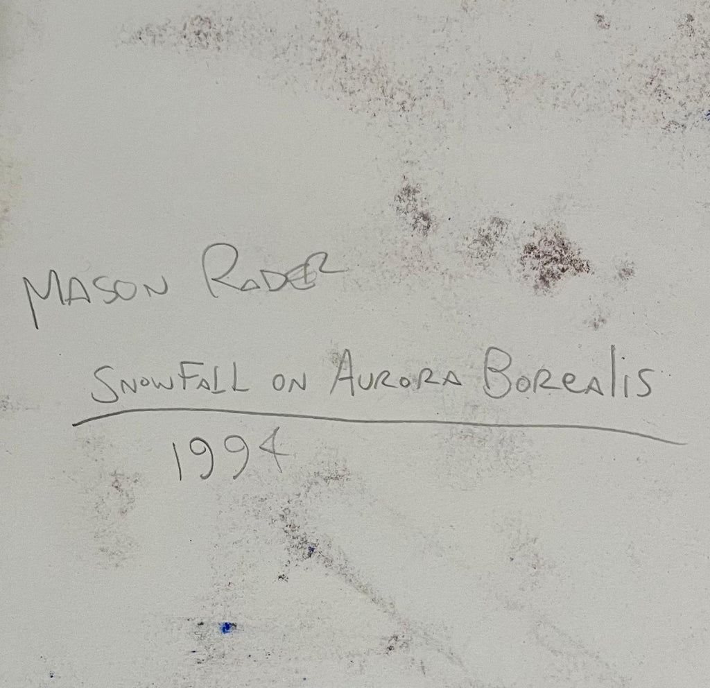 Surrealist Spray Paint Mixed Media Snowfall Aurora Borealis Mason Rader Paintin