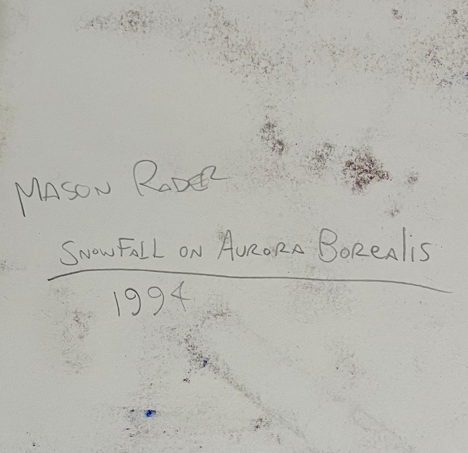 Surrealist Spray Paint Mixed Media Snowfall Aurora Borealis Mason Rader Paintin