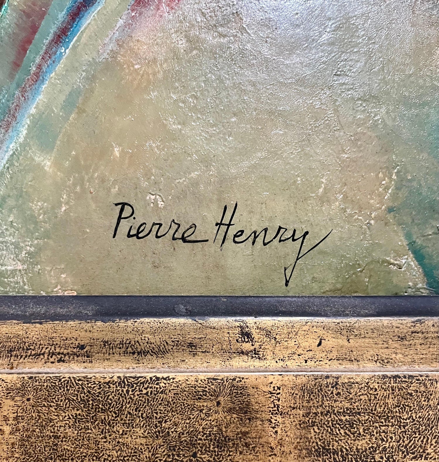 Large Surrealist French Expressionist Oil Painting Moody Boys Pierre Henry