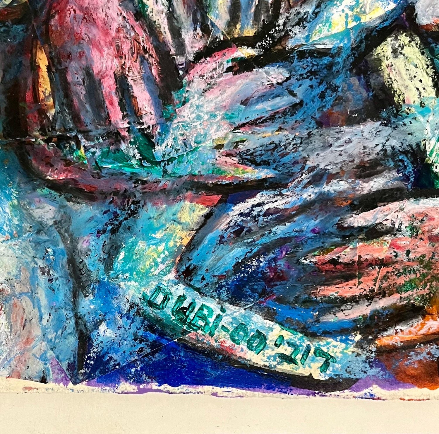 Israeli Judaica Original Painting, "Temptation" Dancing Polish Artist Arie Dubi