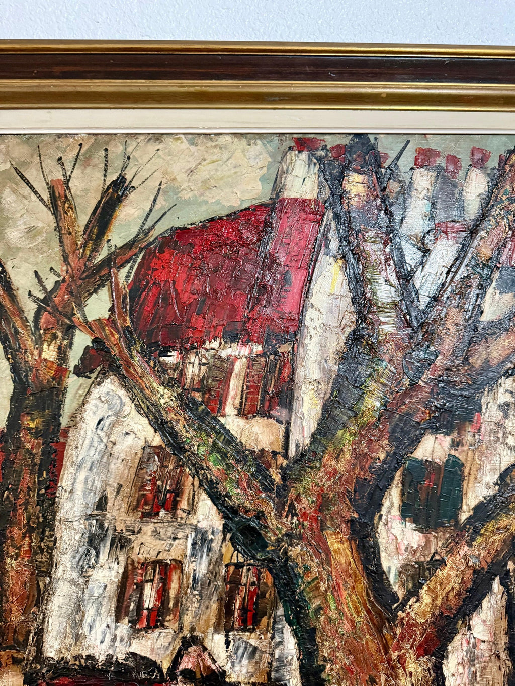 French Modernist Large Paris Street Oil Painting Expressionist Henry D'anty