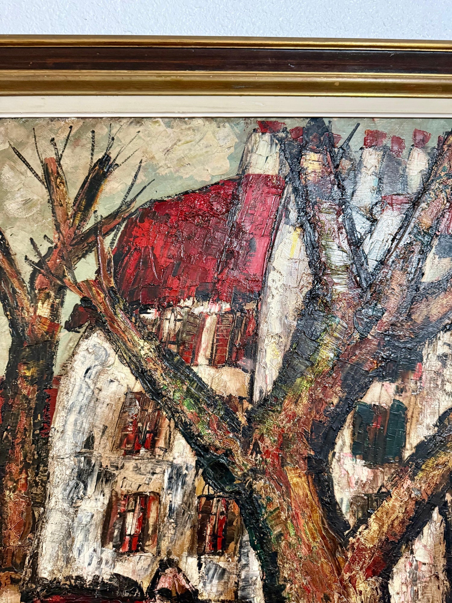 French Modernist Large Paris Street Oil Painting Expressionist Henry D'anty