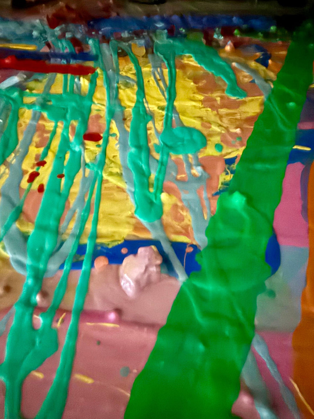 Large Mod Abstract Expressionist Modernist Edward Avedisian Color Field Painting