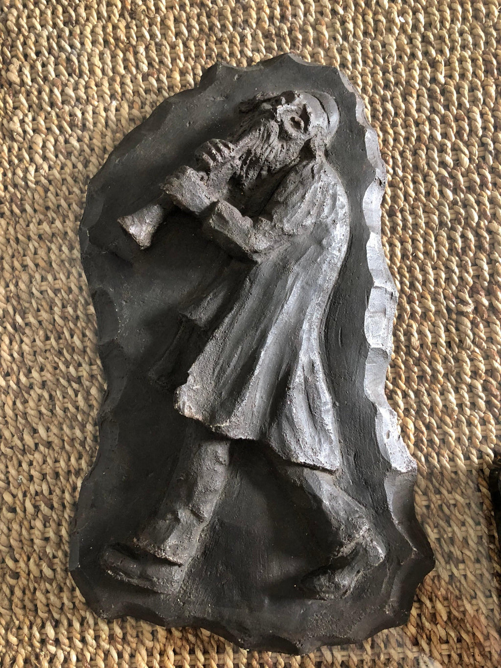 French Painted Maquette for Sculpture Judaica Klezmer Musician