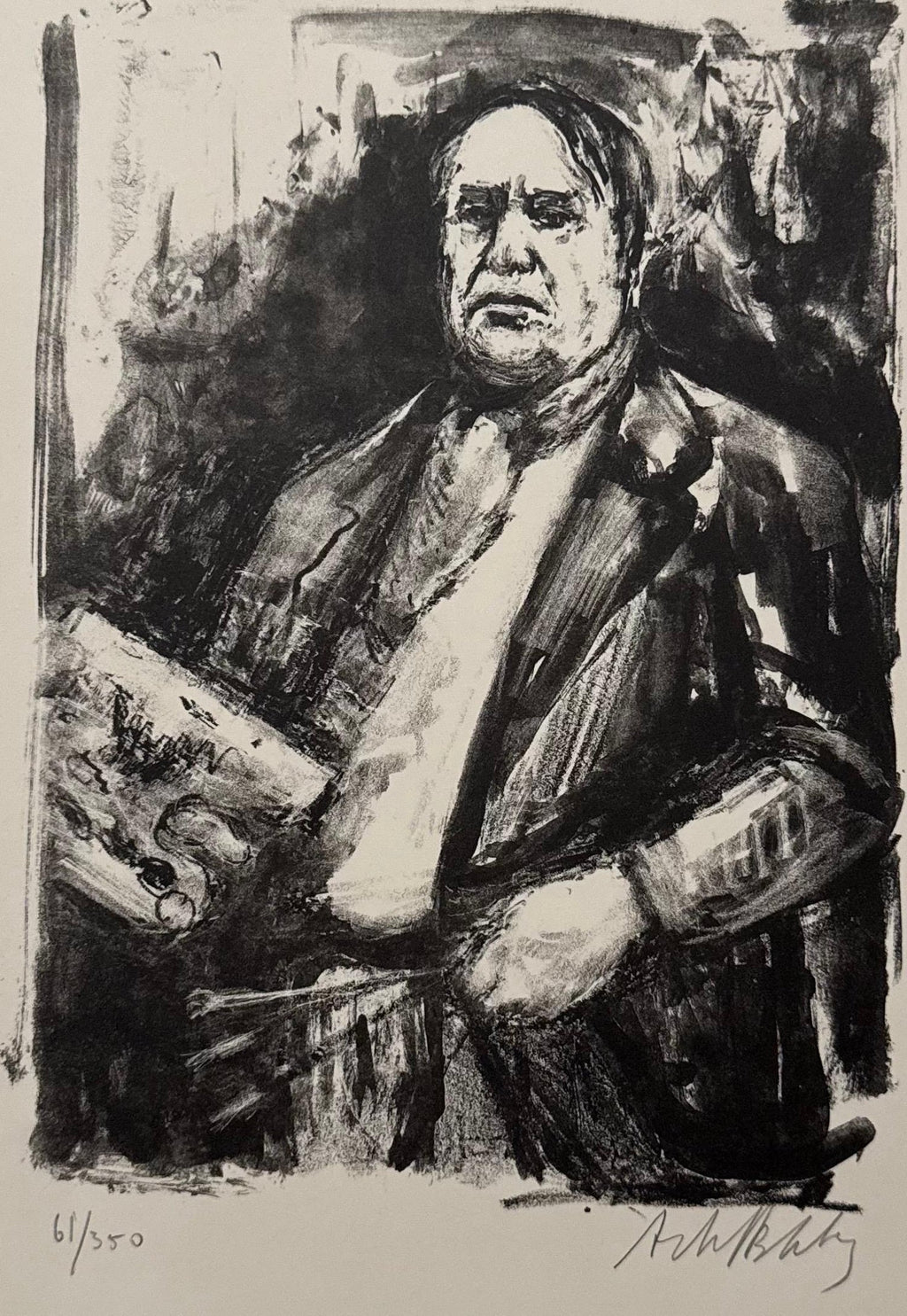 Lithuanian French Artist Arbit Blatas Lithograph Maurice de Vlaminck Ecole Paris