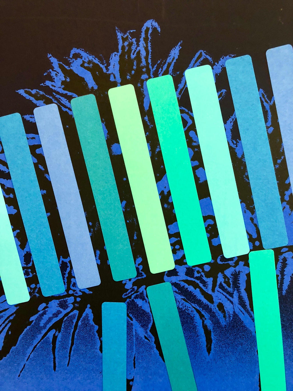 Israeli Modern Pop Art Photo Silkscreen Serigraph Palm Trees Kadishman