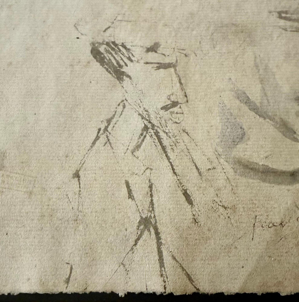 German Expressionist Drawing, Watercolor Painting Jules Pascin Cuba Scene 1910