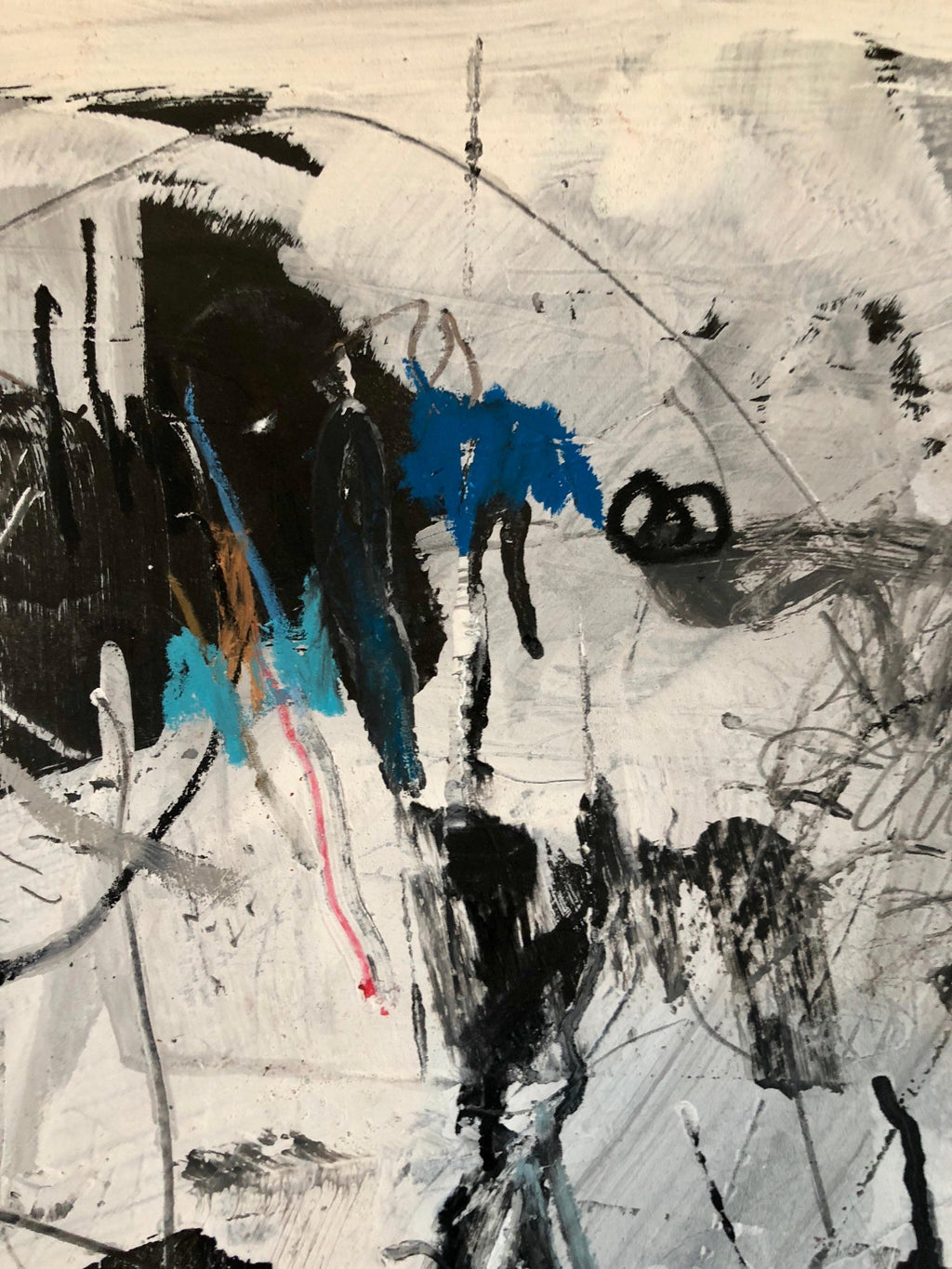Israeli Motke Blum Modernist Abstract Expressionist Oil Painting Bezalel Artist