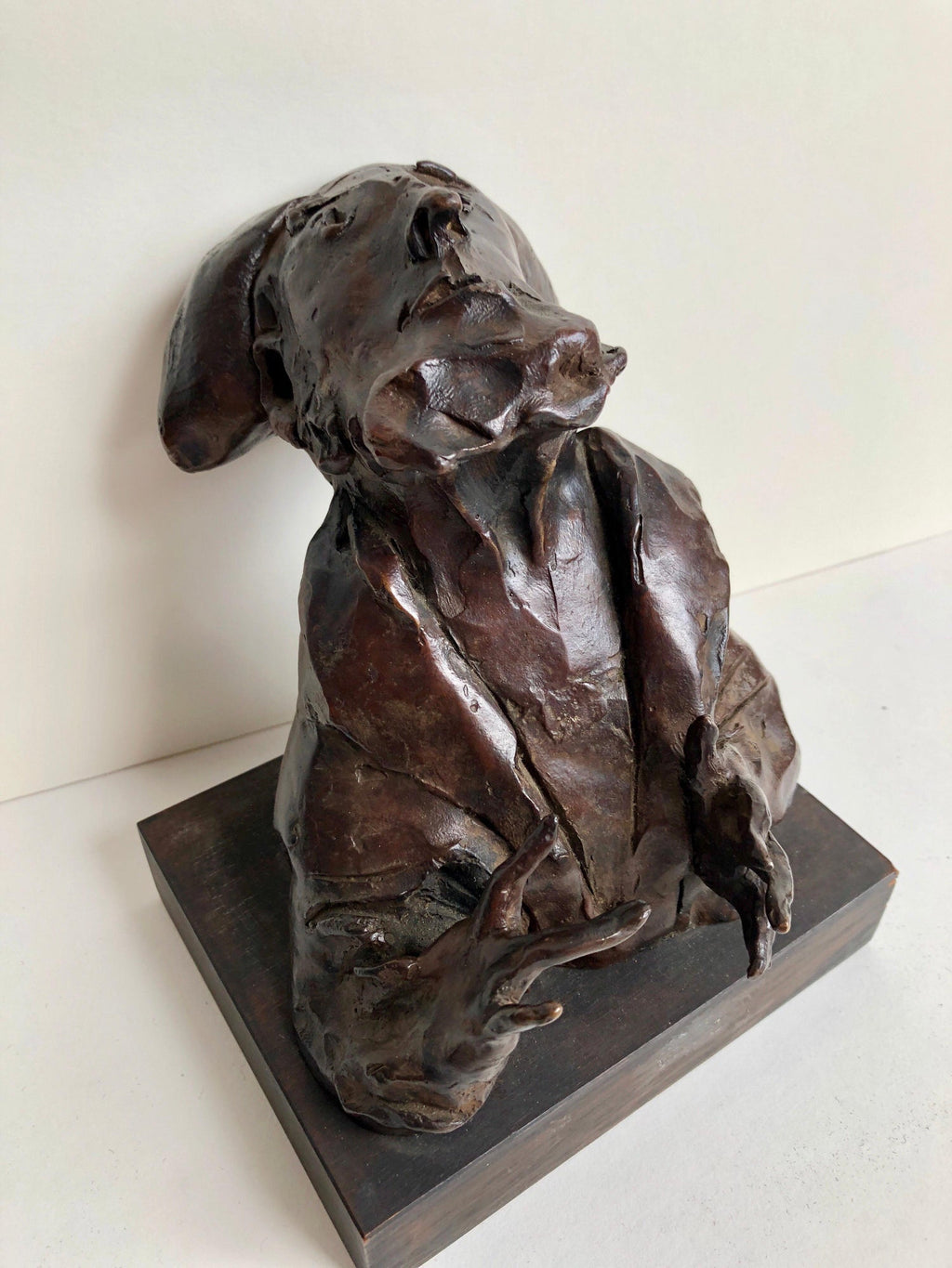 Judaica Bronze Sculpture "Rabbi" Figure Jewish American Boston Figural Modernist