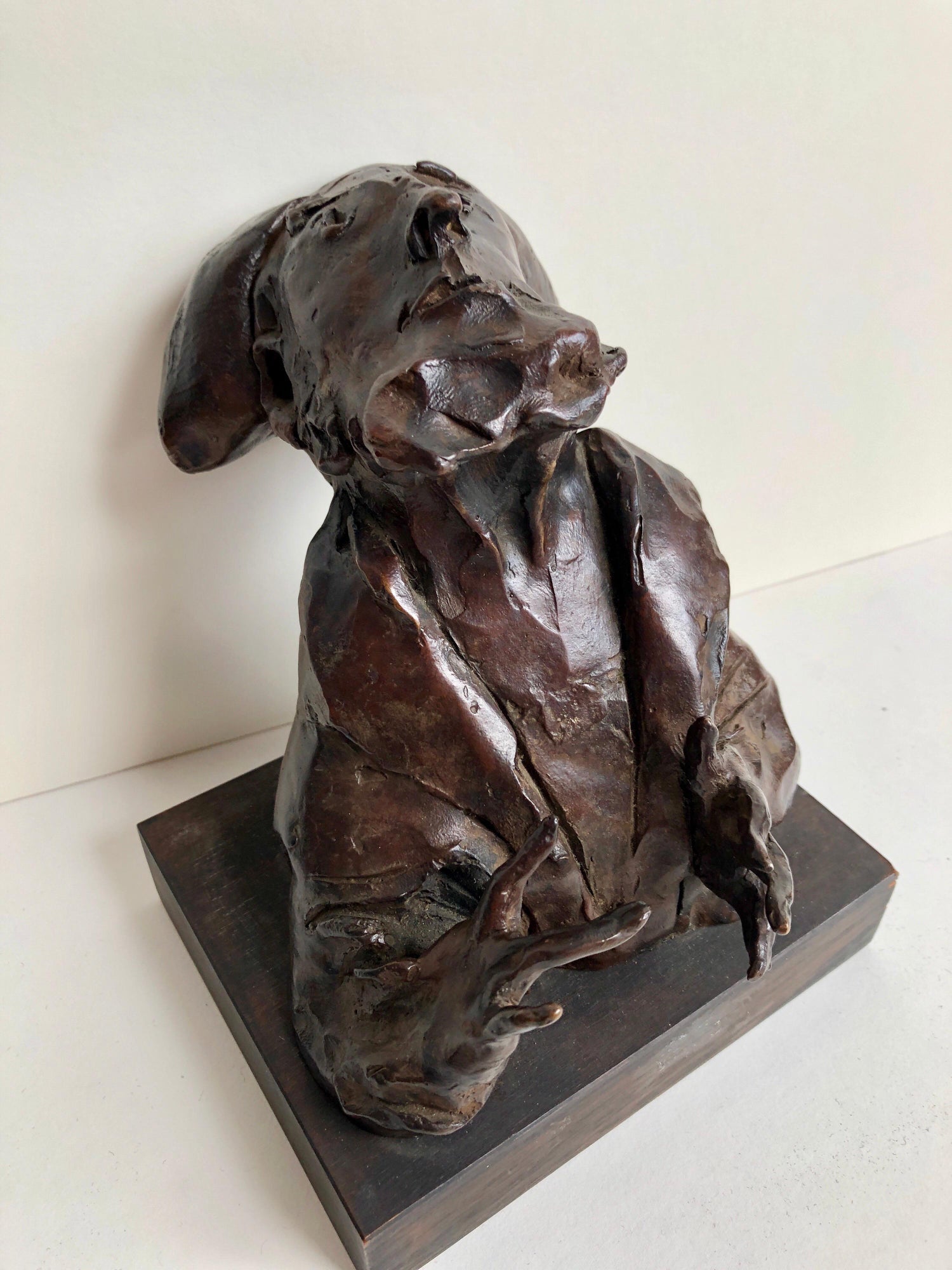 Judaica Bronze Sculpture "Rabbi" Figure Jewish American Boston Figural Modernist