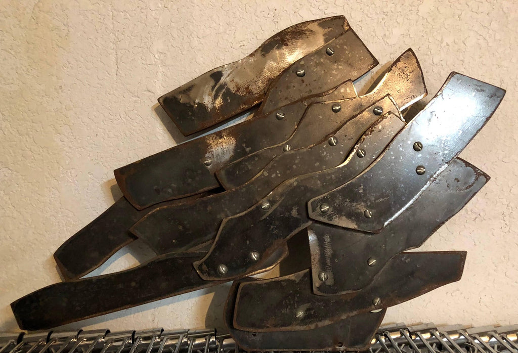 Abstract Expressionist Patinated Metal Assemblage Sculpture Steel, Nuts, Bolts