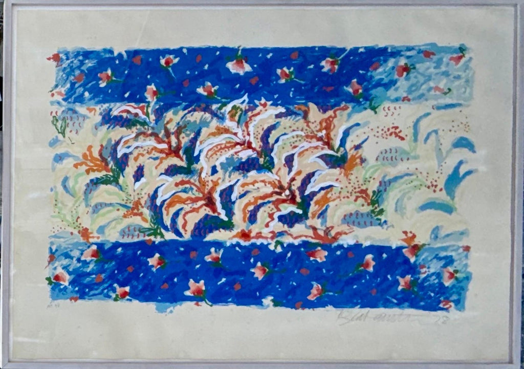 Big Post Minimalist Pattern and Decoration Abstract Lithograph Robert Zakanitch