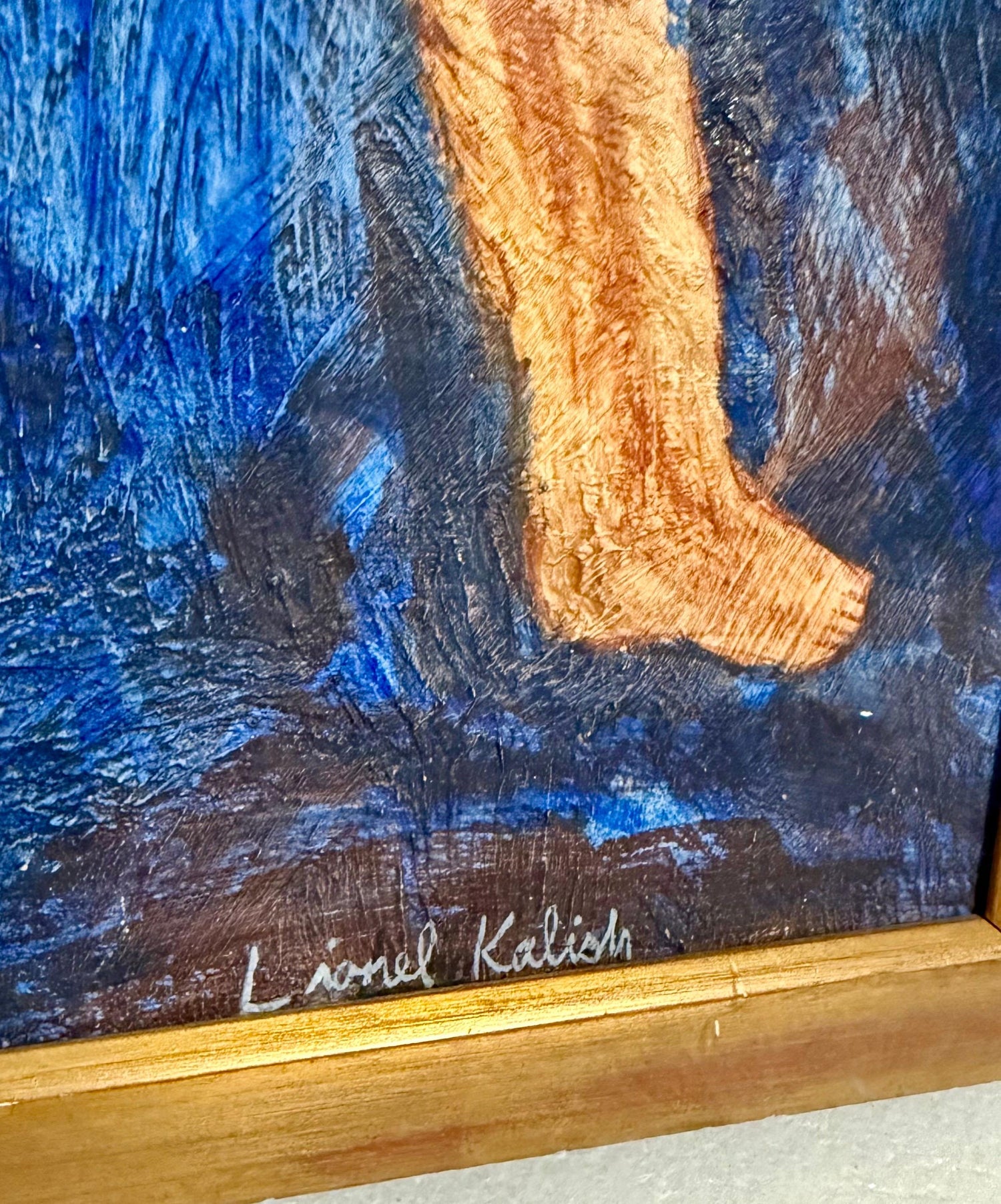 Surrealist Oil Painting Circus Horse Scene Lionel Kalish Fantasy Scene New York