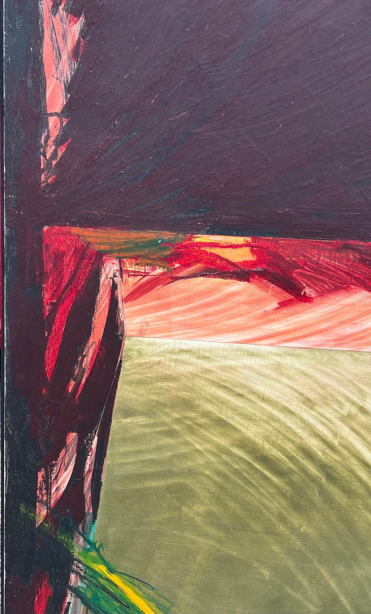 Large California Modernist Abstract Laddie John Dill Abstract Oil Painting Art