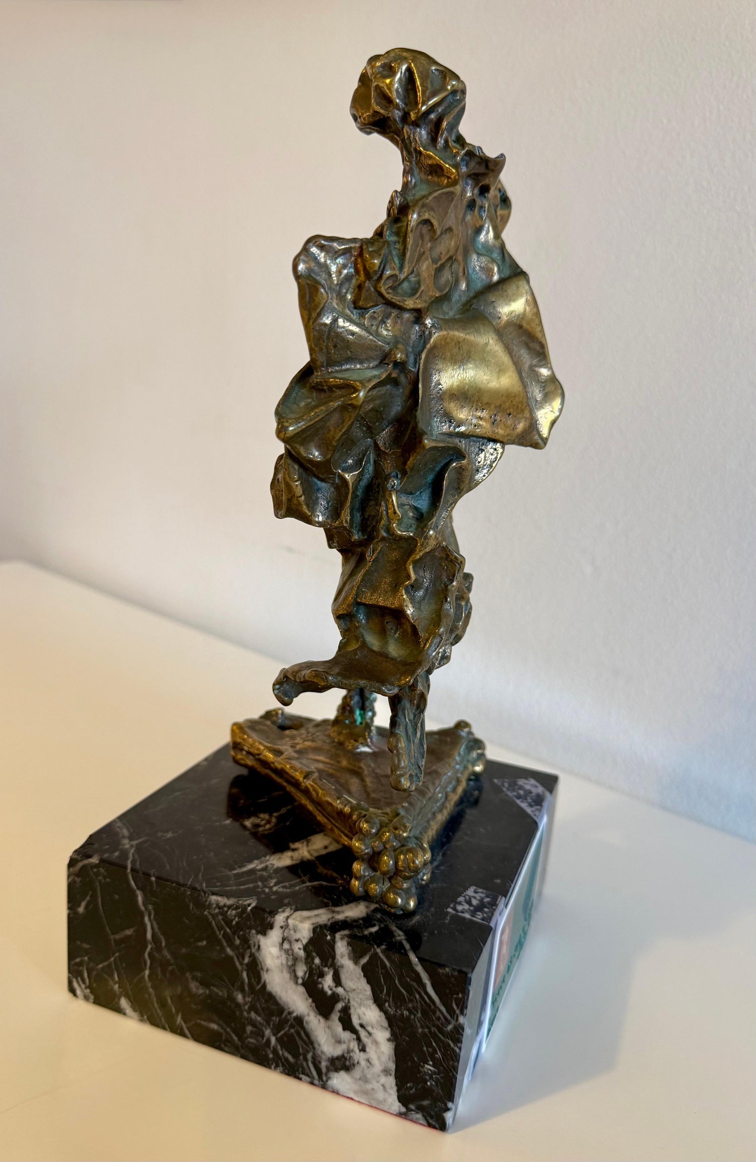 Large Original Surrealist Bronze Marble Sculpture Alma Del Quijote Salvador Dali