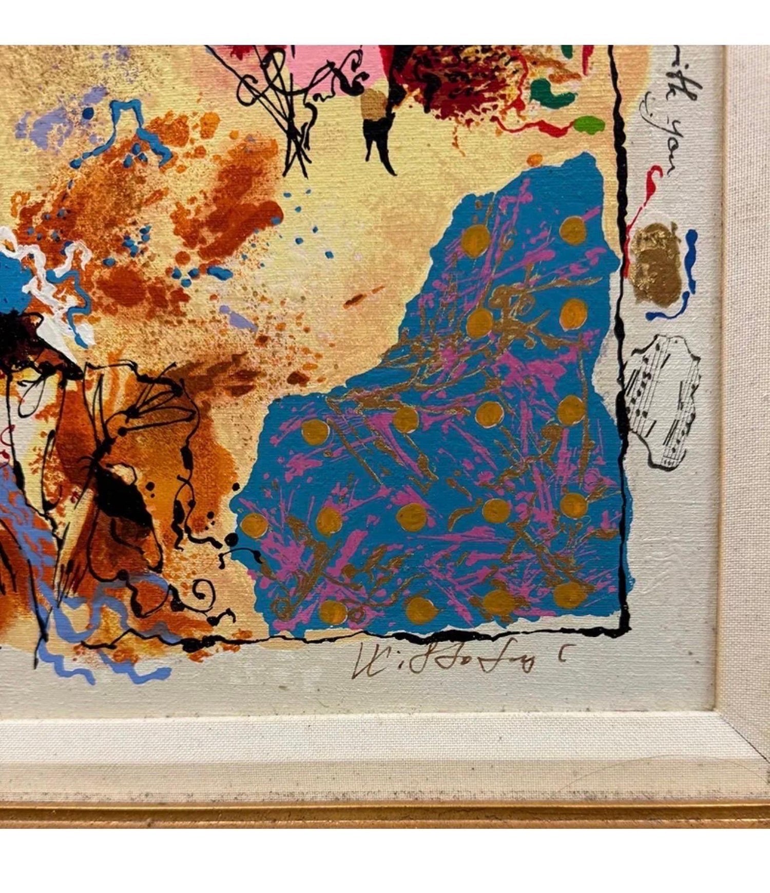 Silkscreen on Canvas Musical Belle Epoque Composition Alexander & Wissotzky