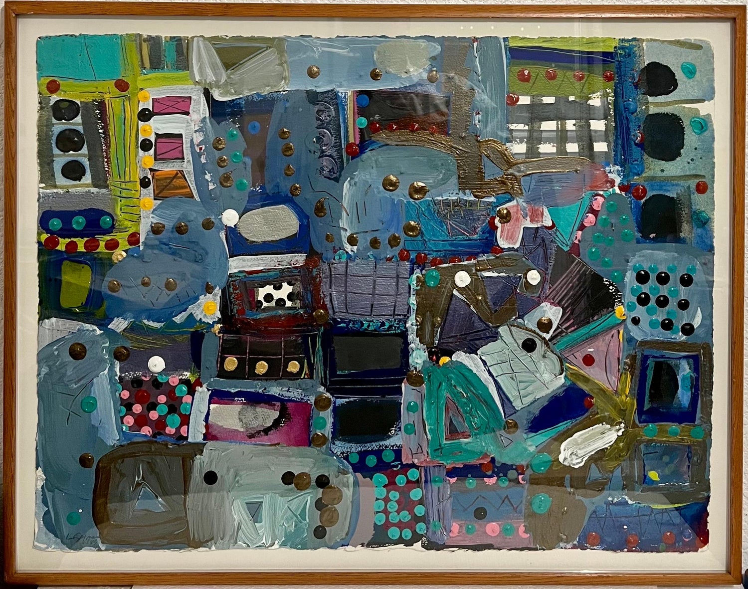 Abstract Expressionist 1980s Painting Miami Woman Modernist Lynne Golob Gelfman