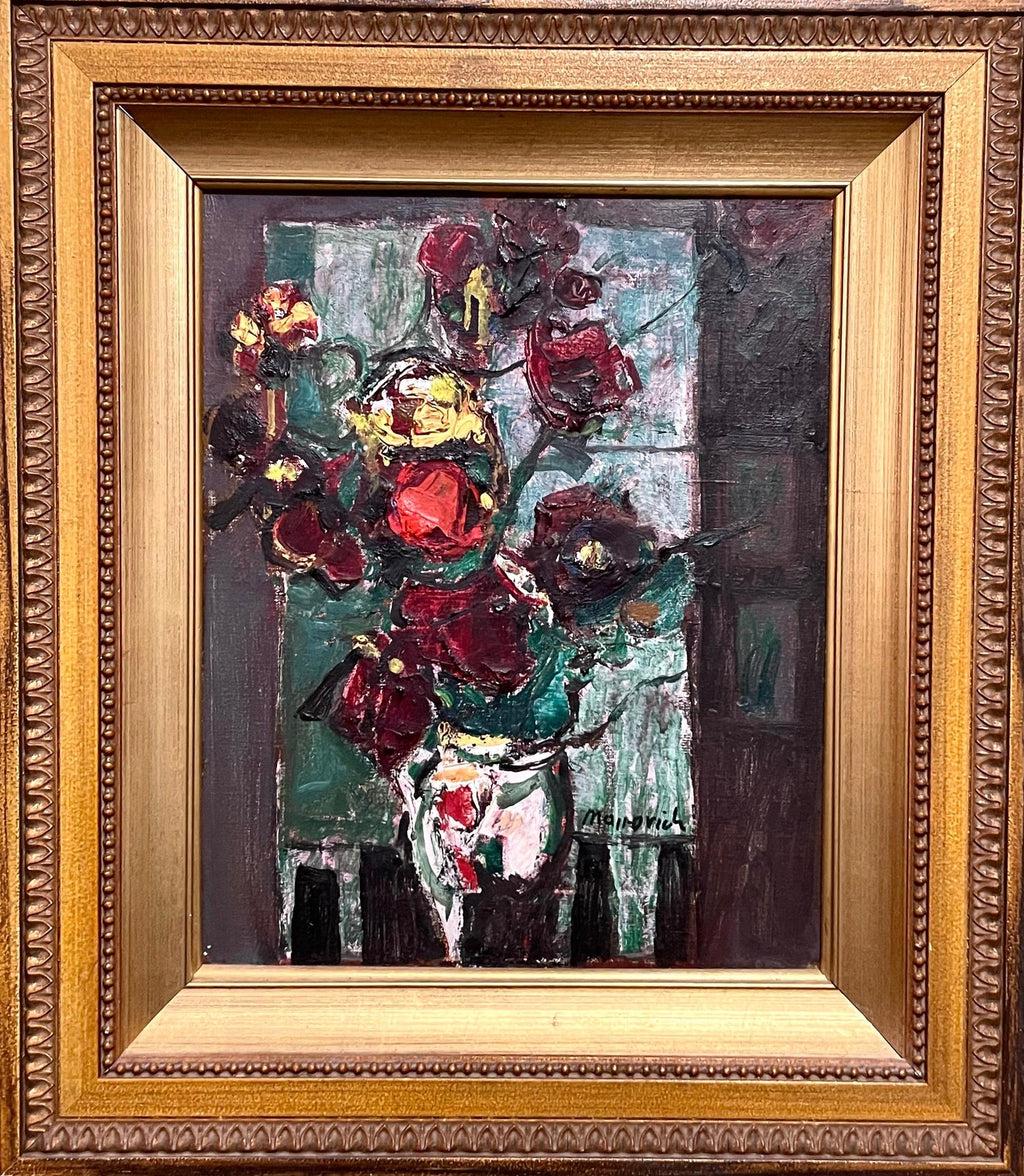 Large Modernist Figurative Abstract Oil Painting BASKET