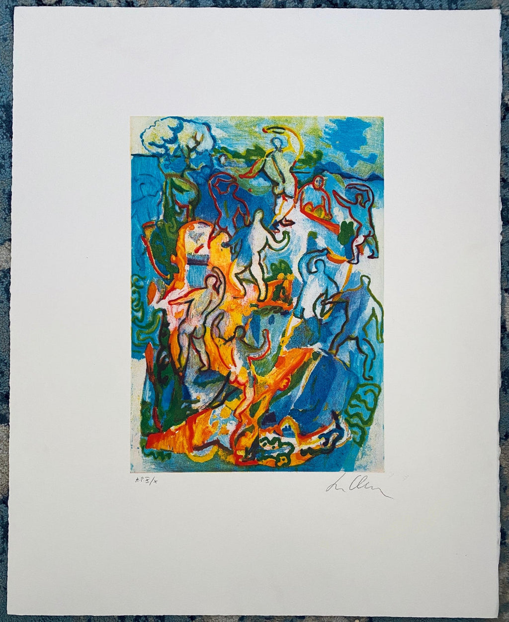 Lithograph Italian Post Modernist Figurative Pop Art
