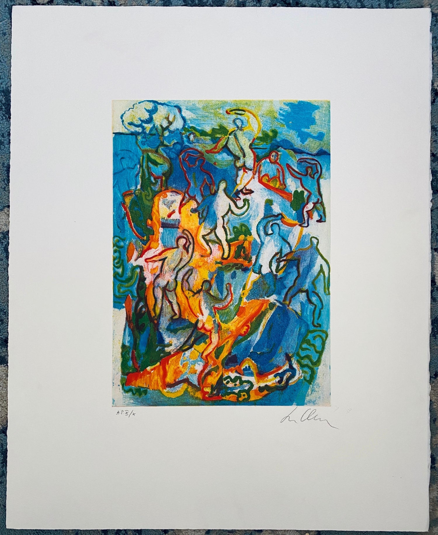 Lithograph Italian Post Modernist Figurative Pop Art