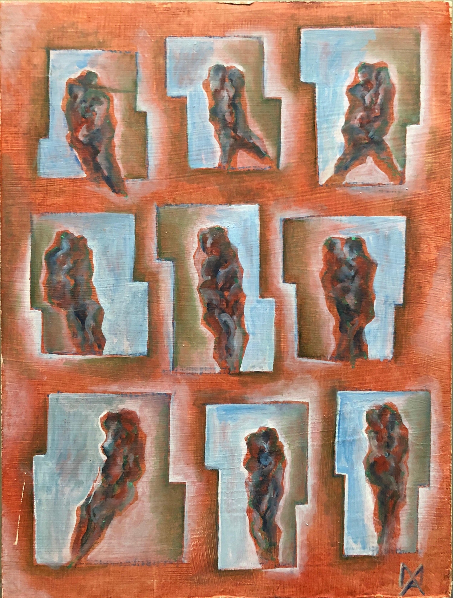 Matthias Alfen German Sculptor Modern Expressionist Painting Psychogram