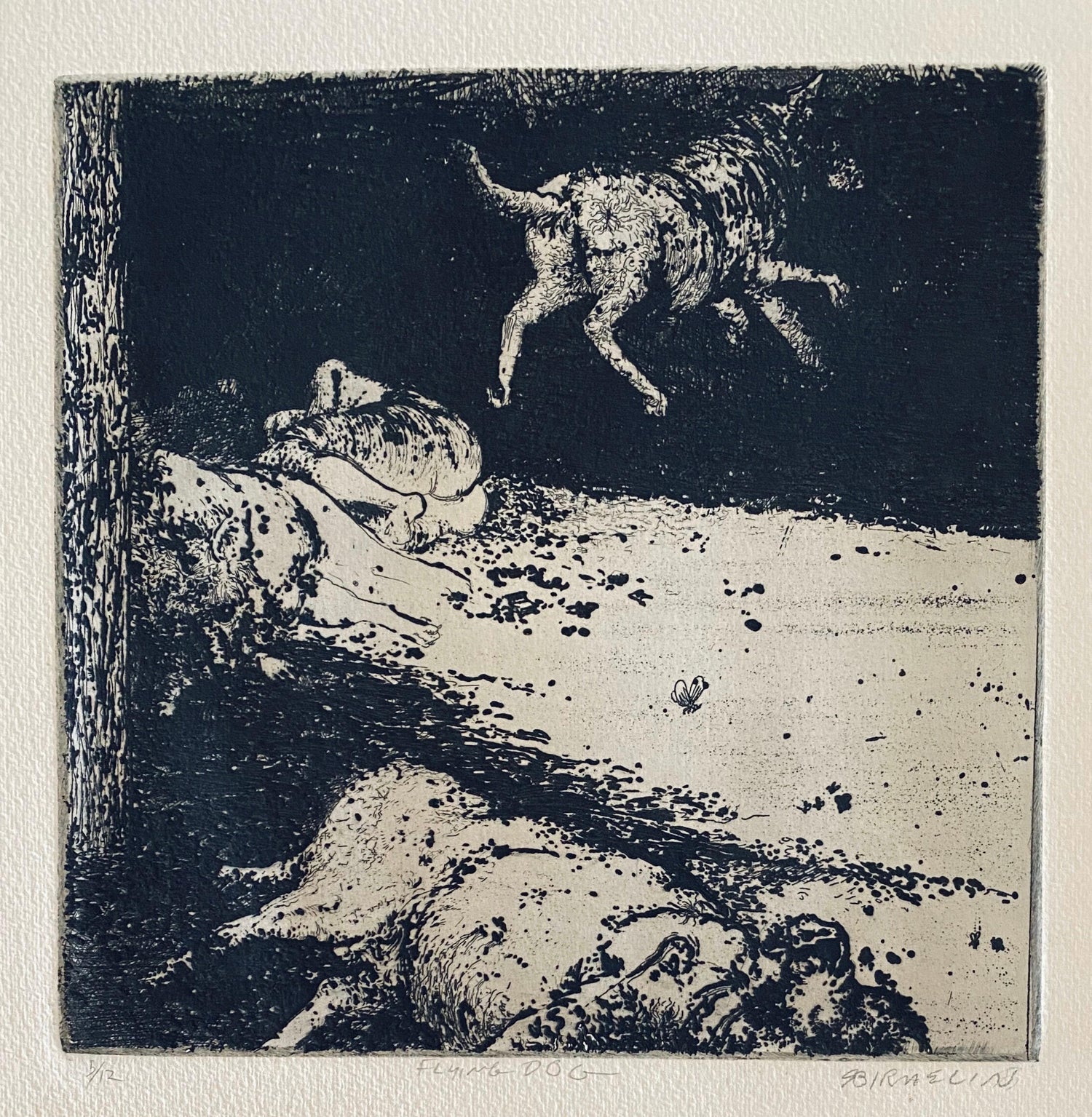 Beast With Tree In Stomach, American Modernist Abstract Etching
