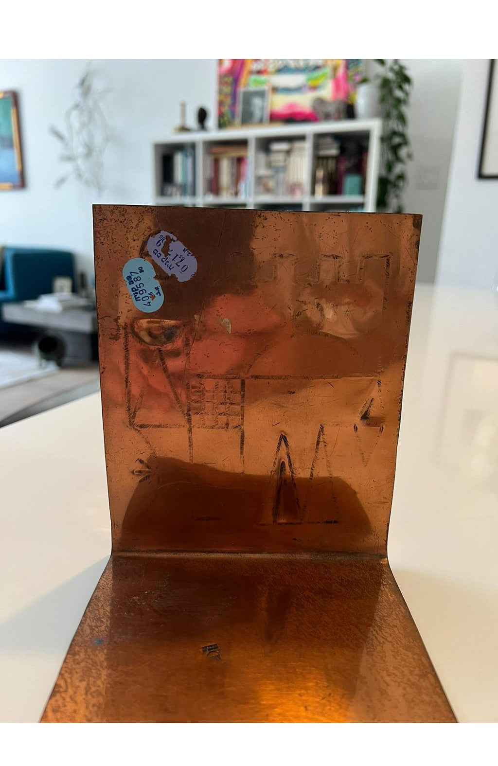 Israeli Mod Arts & Crafts Copper Sculpture Bookends Bezalel Schatz Yaad Studio