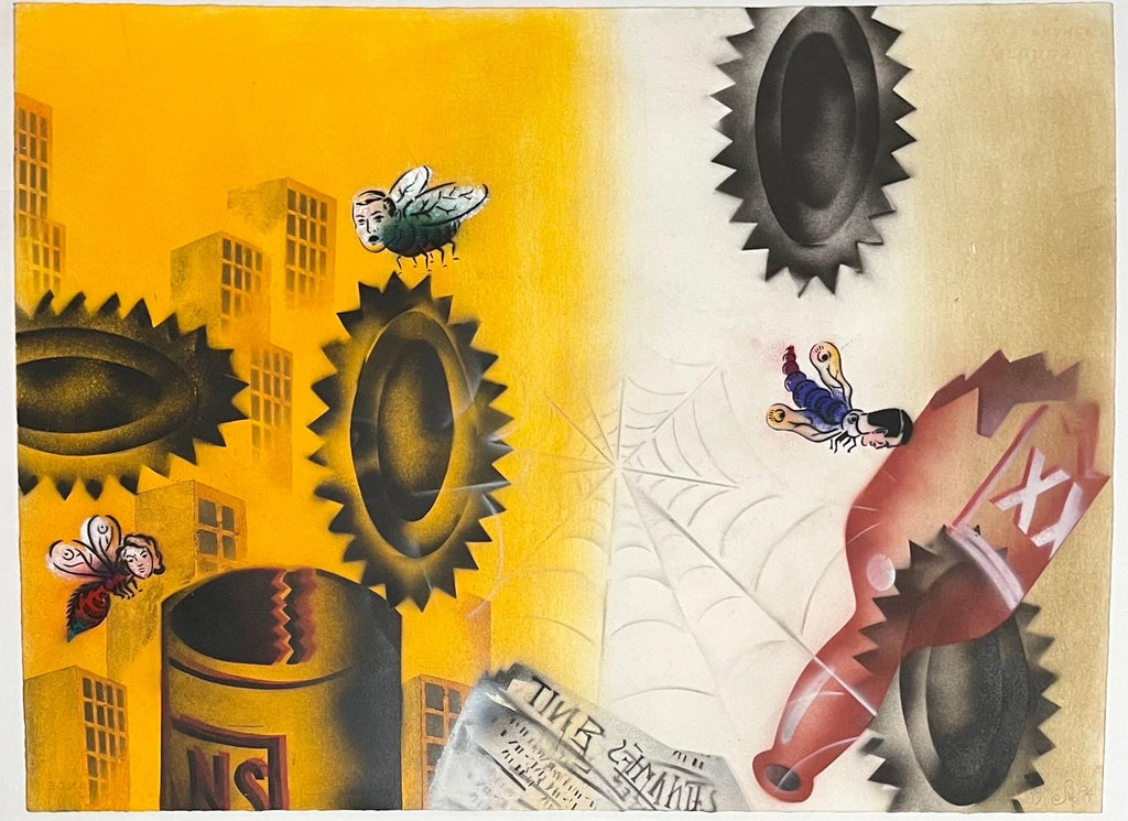 Abstract Surrealist Spray Paint Mixed Media The Dump Mason Rader