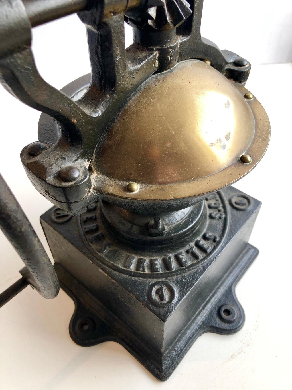 Antique, 19th C. Peugeot Frères Brevetés French Coffee Grinder Table Sculpture