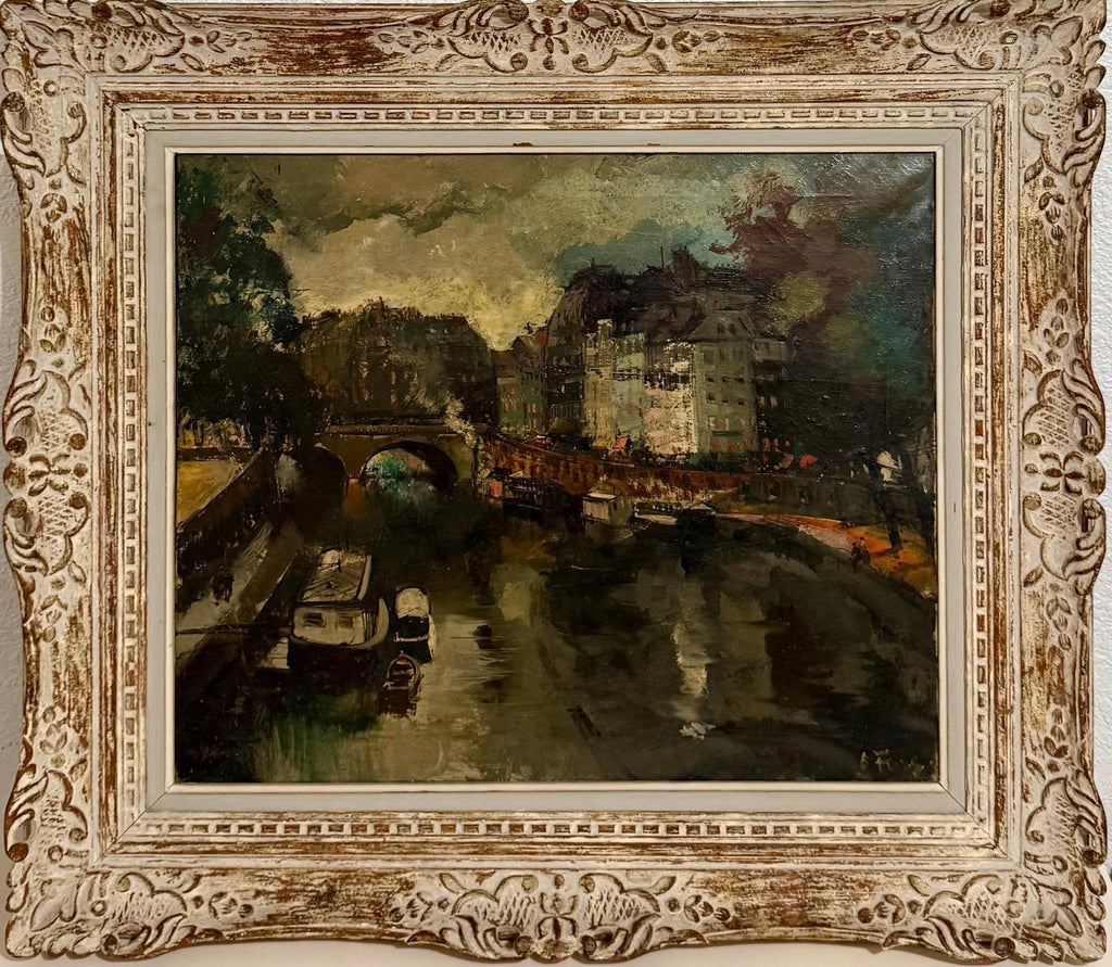 Expressionist Oil Painting Paris Scene View Architectural Visionism Olivier Foss