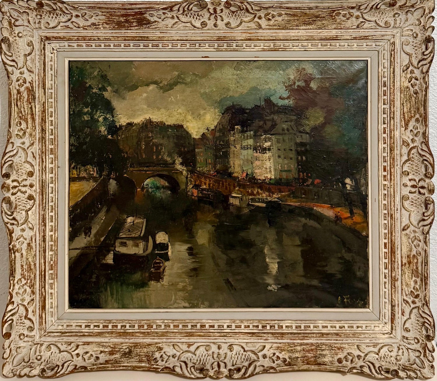 Expressionist Oil Painting Paris Scene View Architectural Visionism Olivier Foss
