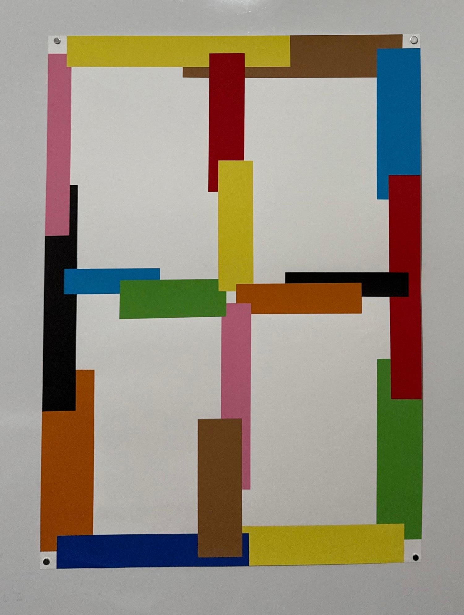 Swiss Contemporary Art Beat Zoderer Abstract Color Constructivist Screenprint