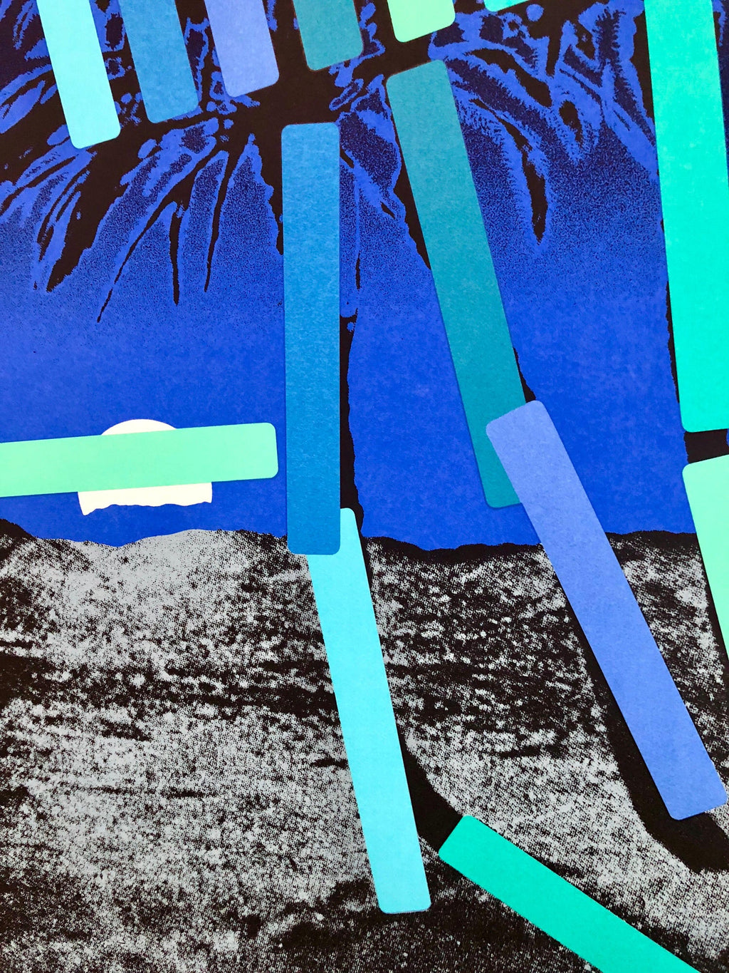 Israeli Modern Pop Art Photo Silkscreen Serigraph Palm Trees Kadishman