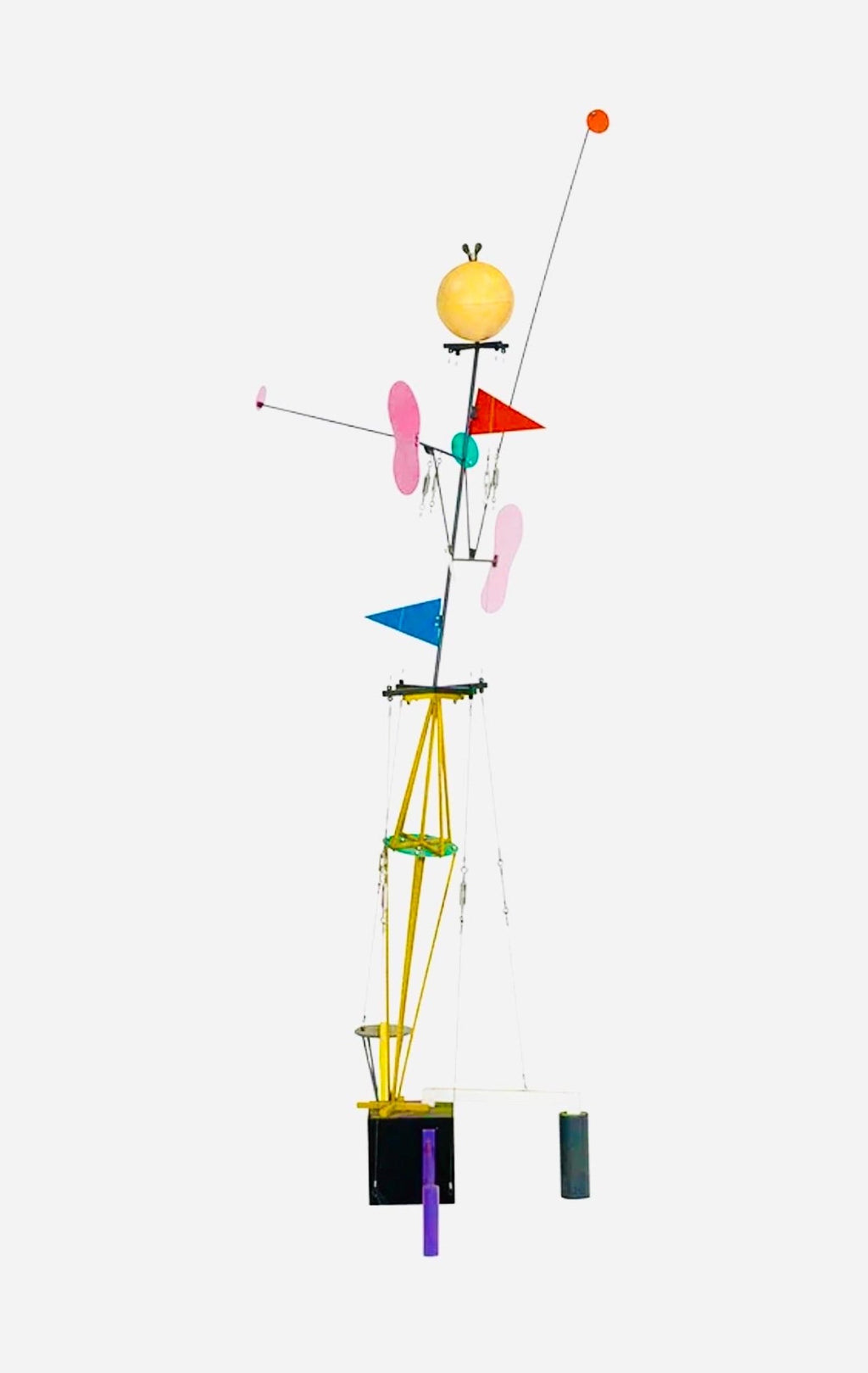 Large Post Modernist Color Pop Art Metal Sculpture Memphis Milano Peter Shire LA