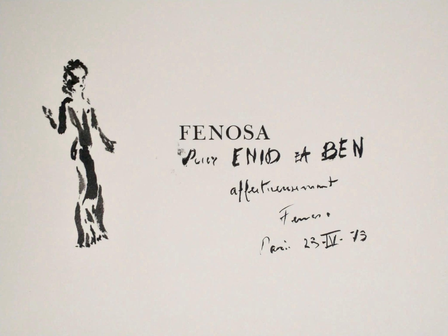 Apeles Fenosa Spanish Sculptor Mourlot Lithograph Abstract Expressionist Figures